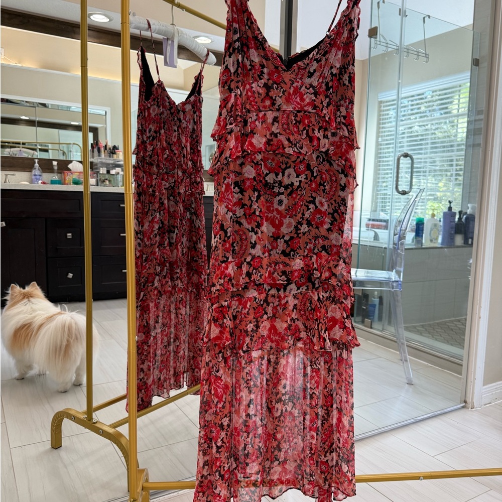 Stevie May Red Floral Maxi Dress (A221) Sweet & Sexy Innocent Red